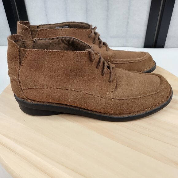 Clarks Collection Nikki Tan Suede Comfort Boho Ankle Boots Women US 9M - Picture 2 of 15
